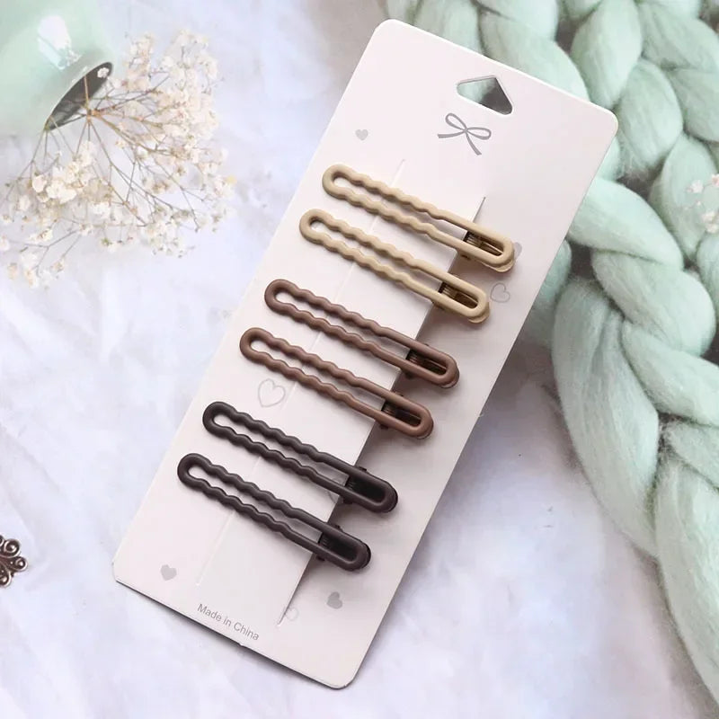 Hair Clip Accessories for Women Pinzas Para El Cabello Clips Pince Cheveux for Girls Pelo Korean Cute Brown Side Femme Pins