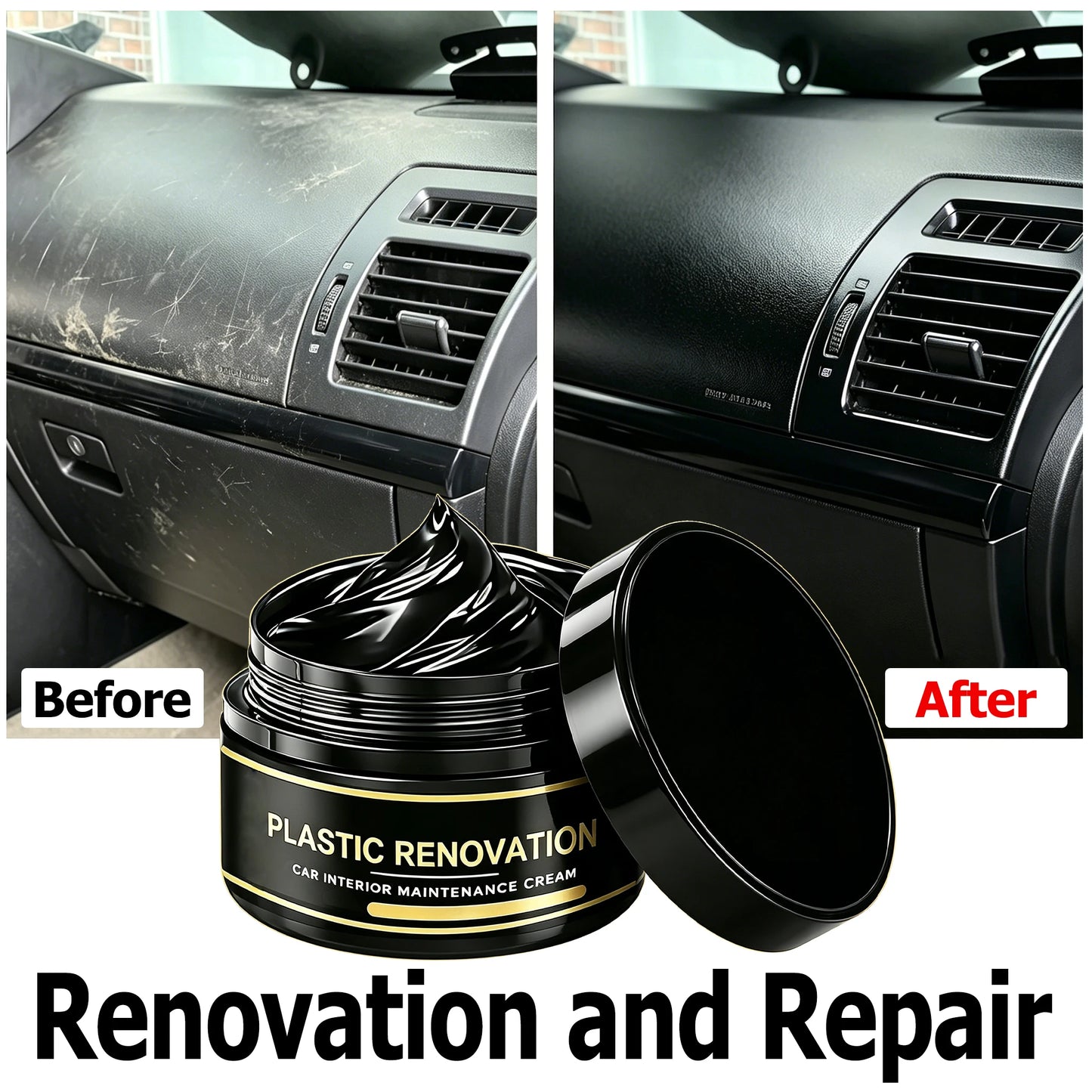 Car Plastic and Leather Scratch Repair Wax Plastic Leather Seats Windows and Professional Bumper Restoration and Maintenance
