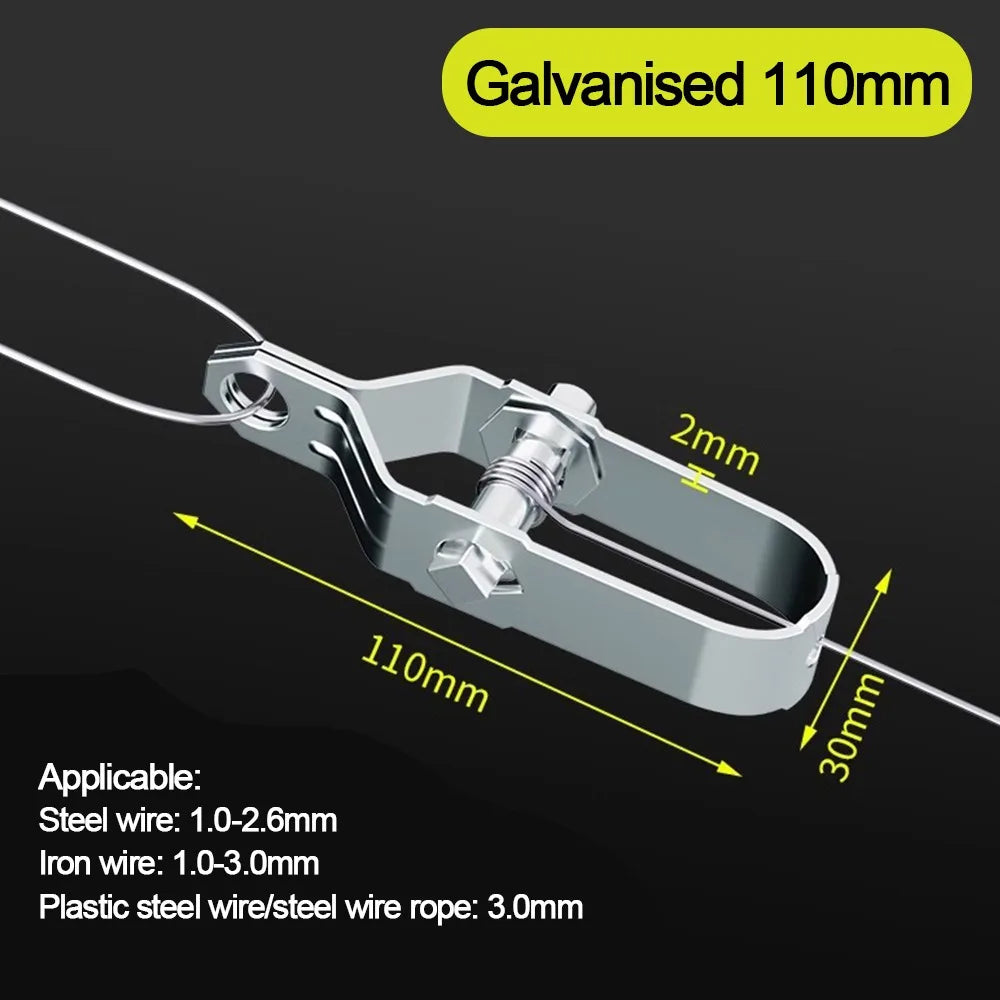 New Heavy Duty Wire Tightener Silver Galvanised Cable Tensioner Wire Buckle Farm