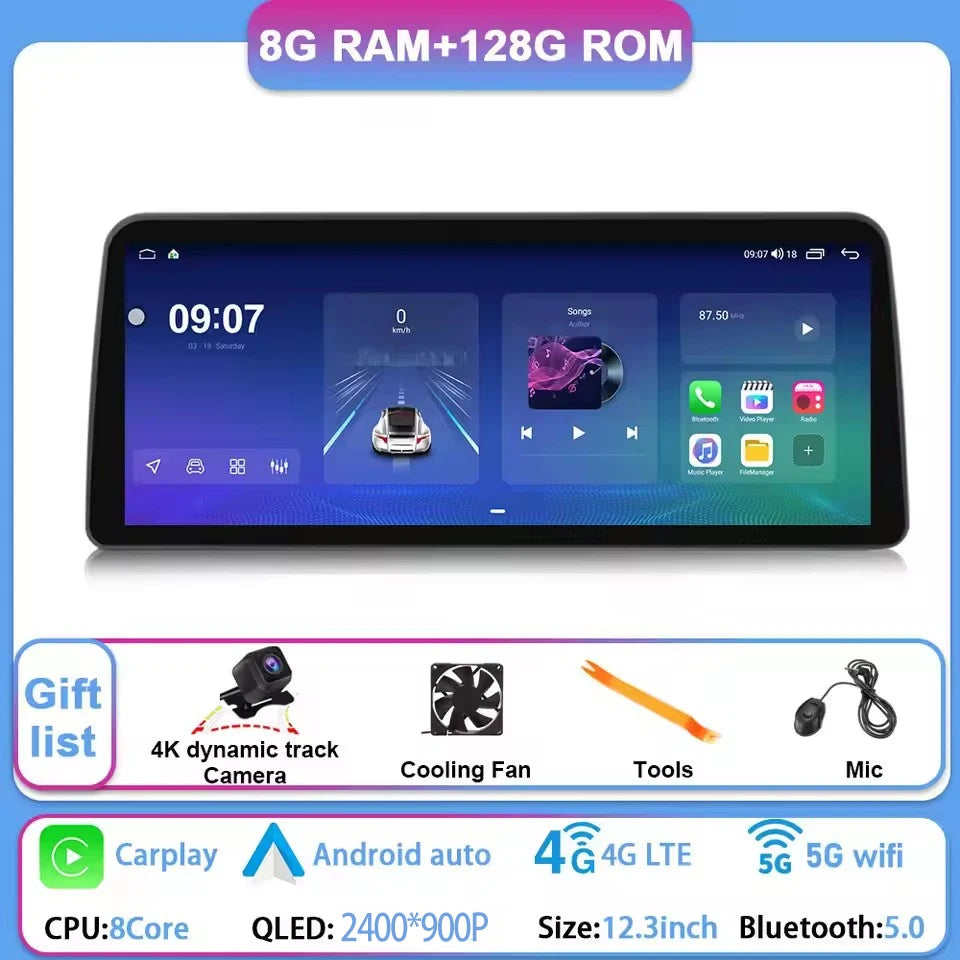 12.3" Car Stereo with Apple CarPlay & Android Auto, Compatible with Hyundai i30 (2017-2020)
