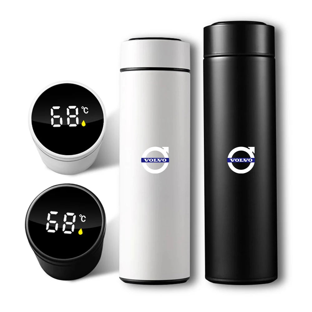 Volvo Smart Thermos Cup – Intelligent Temperature Display Stainless Steel Travel Mug | XC90 S60 XC40 V90