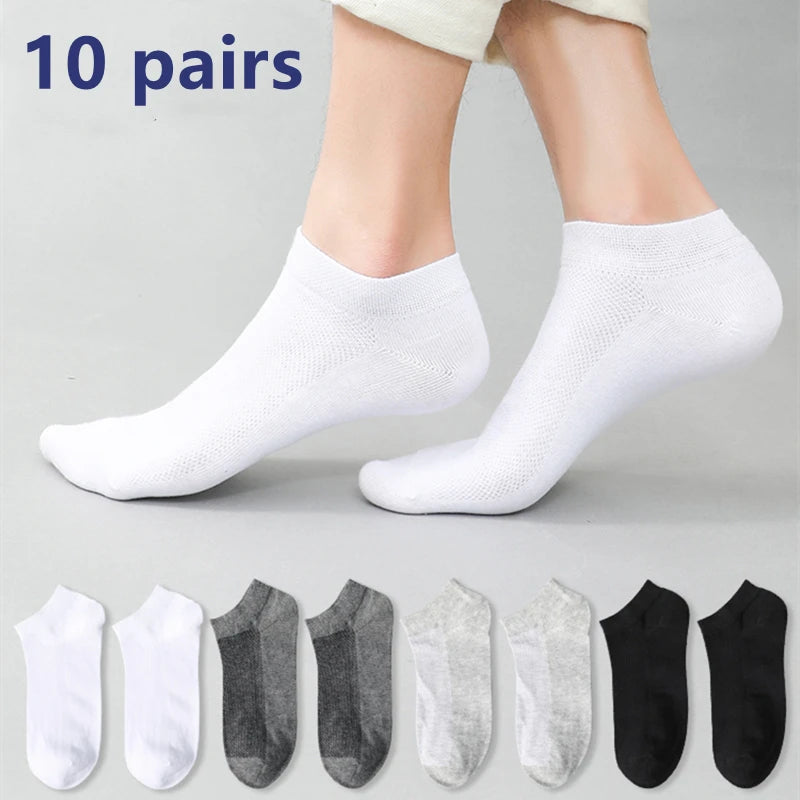 Men's Cotton Blend Crew Socks, 5 Pairs