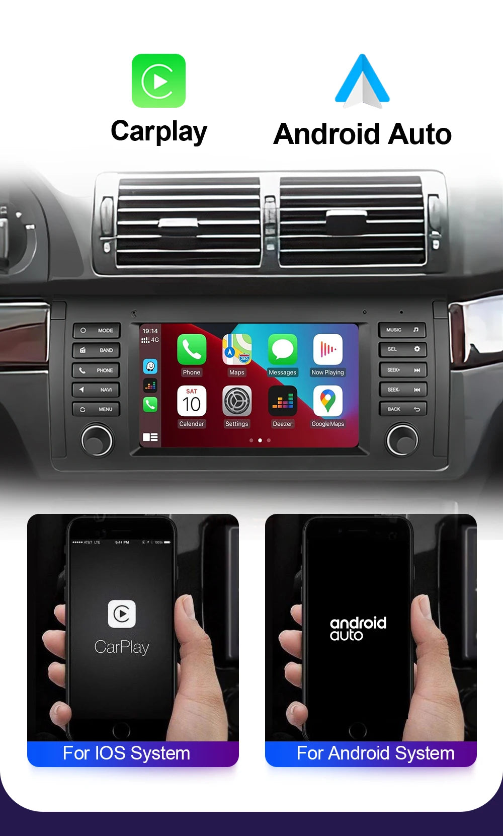 LEHX L6 2din Android14 Auto Carplay Car Radio Multimedia Stereo For BMW E53 5 Series E39 M5 1995-2003 Stereo autoradio gps 2 din