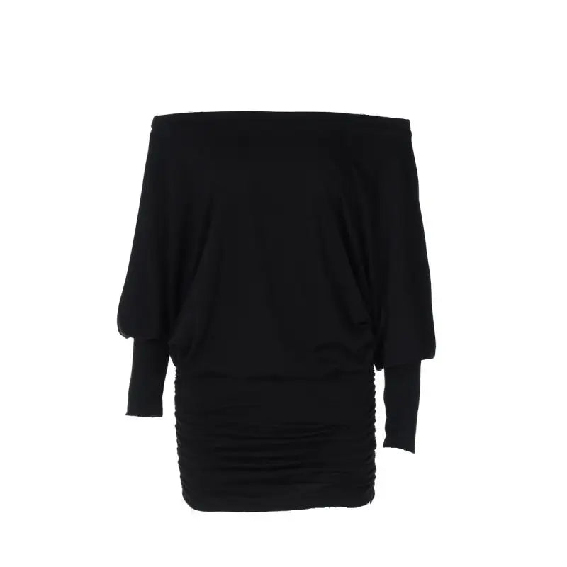 Women's Off-Shoulder Long-Sleeve Top — One-Shoulder Loose Summer Tee