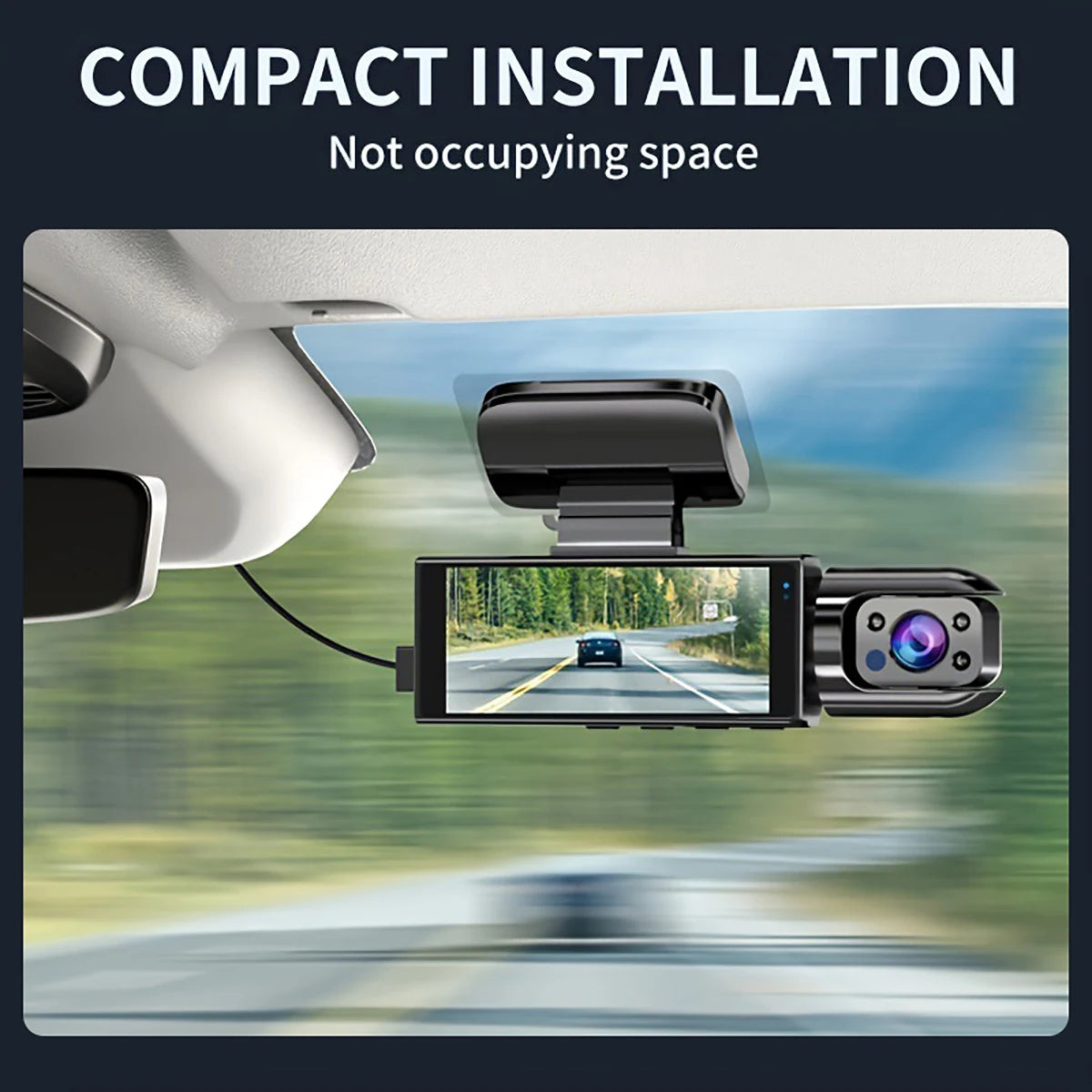Dash Cam for cars 1080P Car DVR Video Recorder Dual car camera Front Inside View Camera Loop Recording WiFi Monitor Dashcam