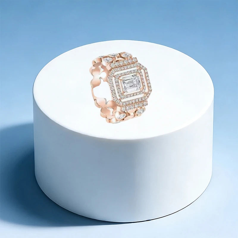 925 silver elegant ring - high-quality women's wedding party gift - DIY shining accessory