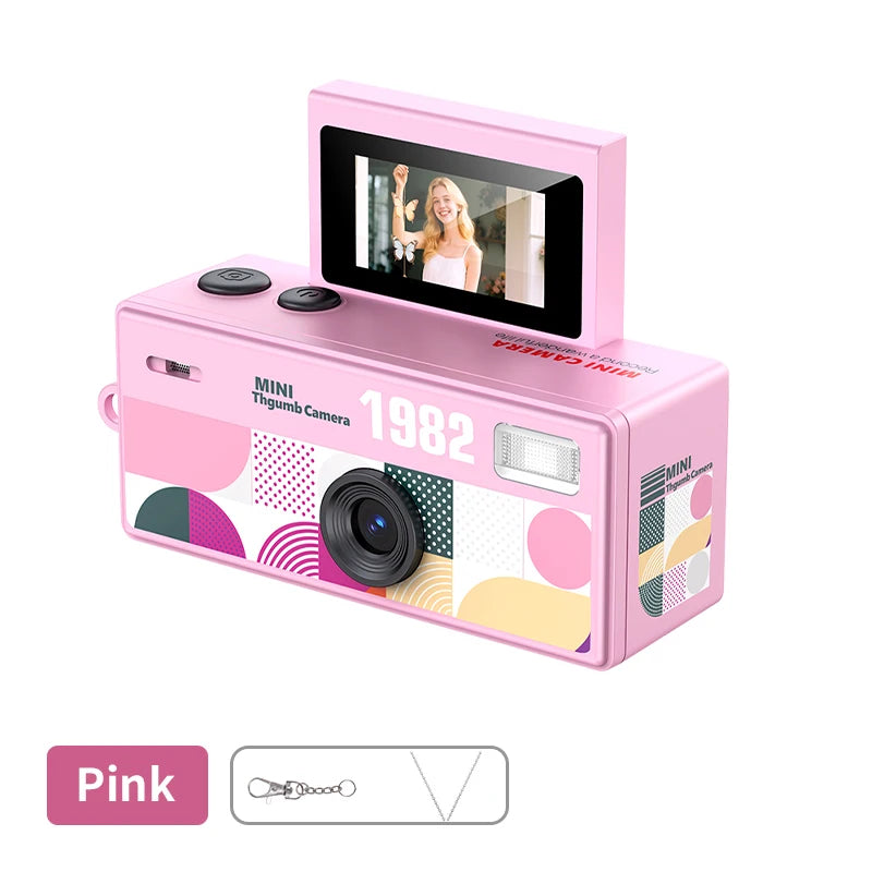 Ourlife Retro Keychain Camera — 180° Flip Screen Mini Camcorder