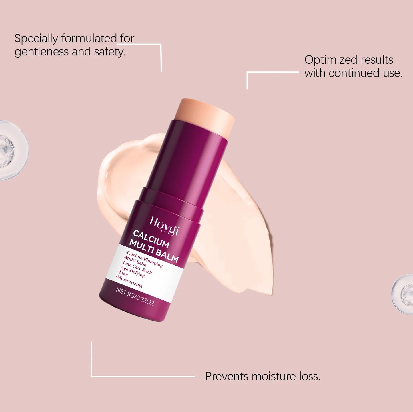 Calcium Volume Multi Balm Stick Deep Hydrating Firming Stick Anti-Wrinkle Skincare Face & Eye Cream Pre-Makeup Moisturizer Daily Care