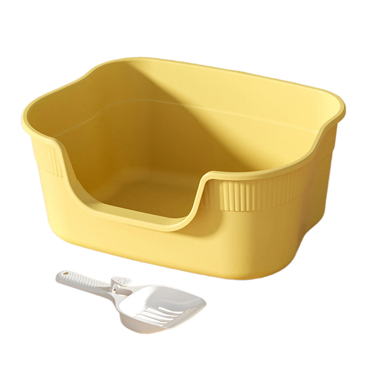 Semi-Enclosed Cat Litter Box with Scoop - Anti-Splash Tray – photo 5