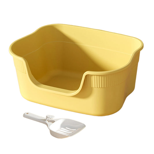 Semi-Enclosed Cat Litter Box with Scoop - Anti-Splash Tray – photo 5