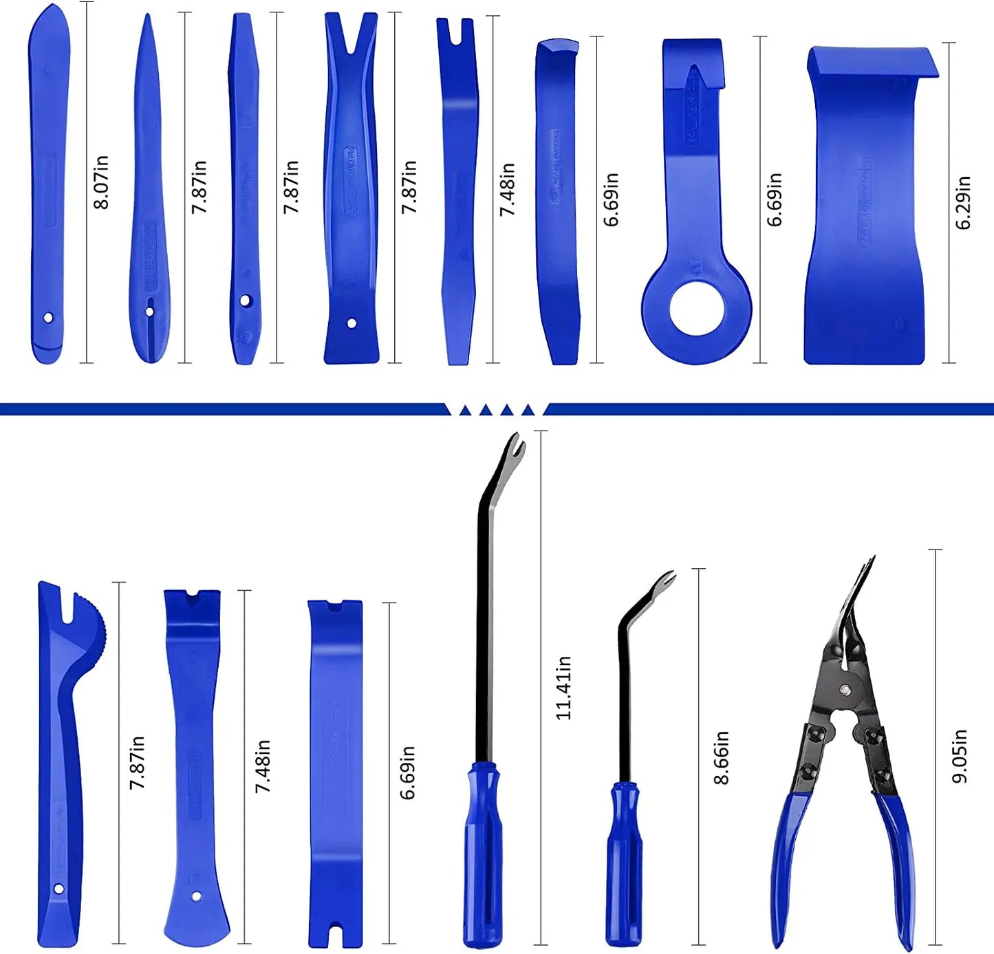 Car Trim Removal Tool 41/11/5Pcs Trim Puller Tool Kit Pry Tools Set for Trim Clip Pliers Fastener Plastic Rivets Removal Kit