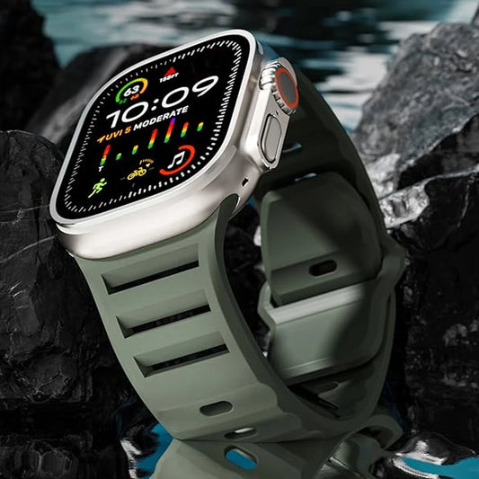 Silicone Strap for Apple watch ultra 2 3 band 49mm 45mm 44 mm 42mm 46mm accessories correa bracelet iwatch 11 10 9 8 7 6 SE 5 4