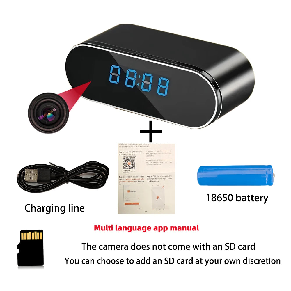 4K Clock Camera — WiFi Home Security with Night Vision