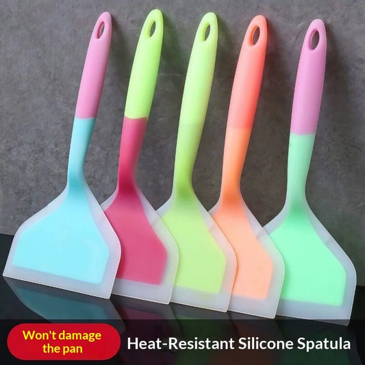Wide Silicone Spatula Turner - Large Flipper for Pancakes and Pizza