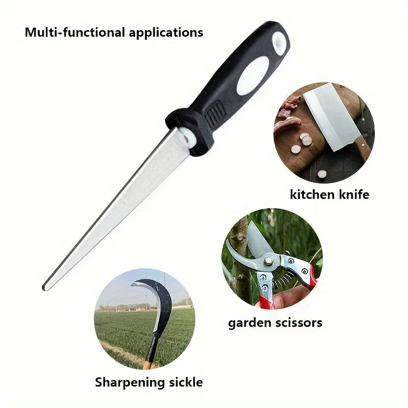 Diamond File Sharpener – Double-Sided Metal Sharpening Tool for Scissors & Garden Tools