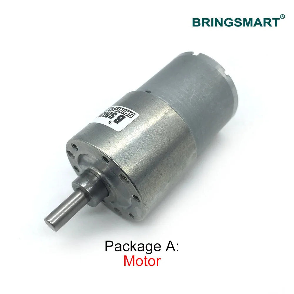 Bringsmart JGB37-3530 Gear Motor High Torque 12v DC Motor 7-960rpm Motor Reduction Gearbox Box Motor Electrico Reversible