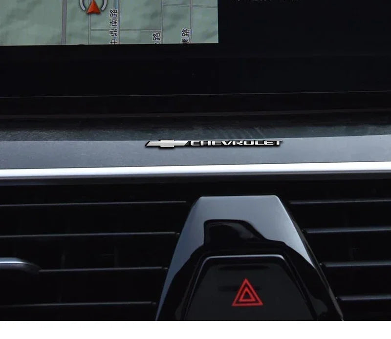 Chevrolet 3D Aluminum Sticker Decal Fit For Chevrolet Silverado Impala Malibu Equinox Cruze Camaro Blazer Spark Aveo TrailBlazer