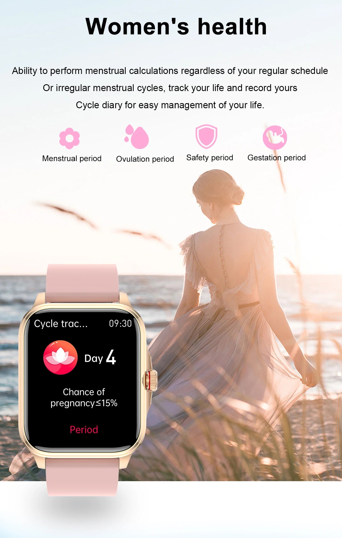 2026 New Health smart Watch Heart Rate Blood Oxygen Blood Pressure Monitoring Bluetooth Call GPS Movement Trajectory Smartwatch