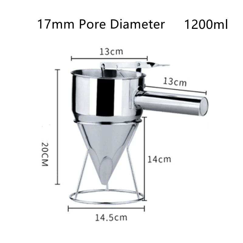 Stainless Batter Dispenser Funnel - Pancake & Cupcake Batter Tool - photo 9