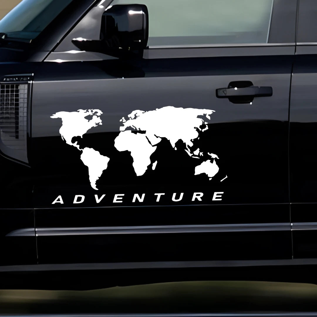 World Map Universal Auto Sticker Art Auto Motorcycle Trucks Racing SUV Bumper Laptop Suitcase Vinyl Decal