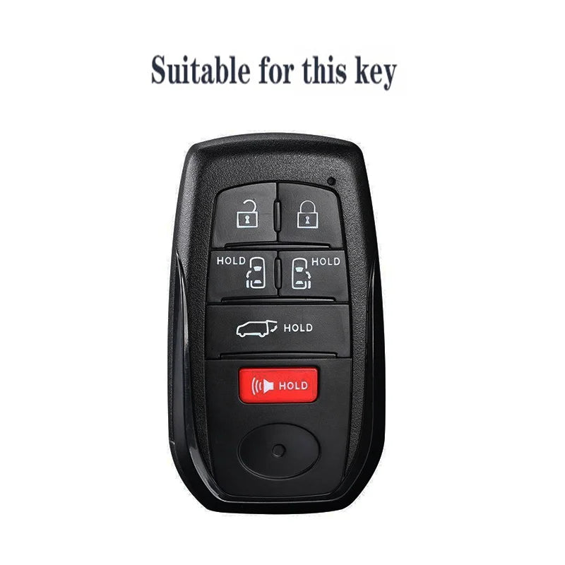Silicone Car Remote Key Cover Case for TOYOTA Sienna RAV4 VENZA Mirai Hybrid Vehicles Alphard PREVIA Voxy 7 Buttons Accessories