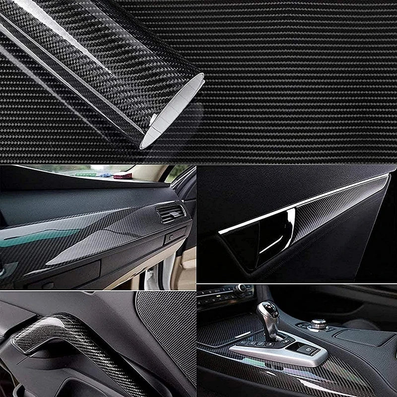 Carbon Fiber Car Body Vinyl Wrap Matte Accessories Glossy Black Sticker 3D 4D 5D 6D Auto Foil Cover Motorcycle Decoration Film