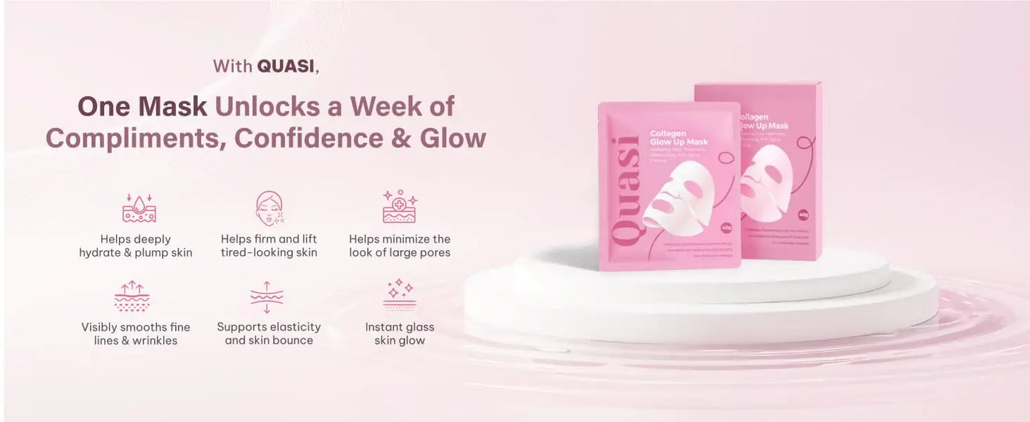 Collagen Face Mask Overnight – Hydrating Korean Sheet Mask – Niacinamide & Low Molecular Collagen – Firming & Smoothing Skinc