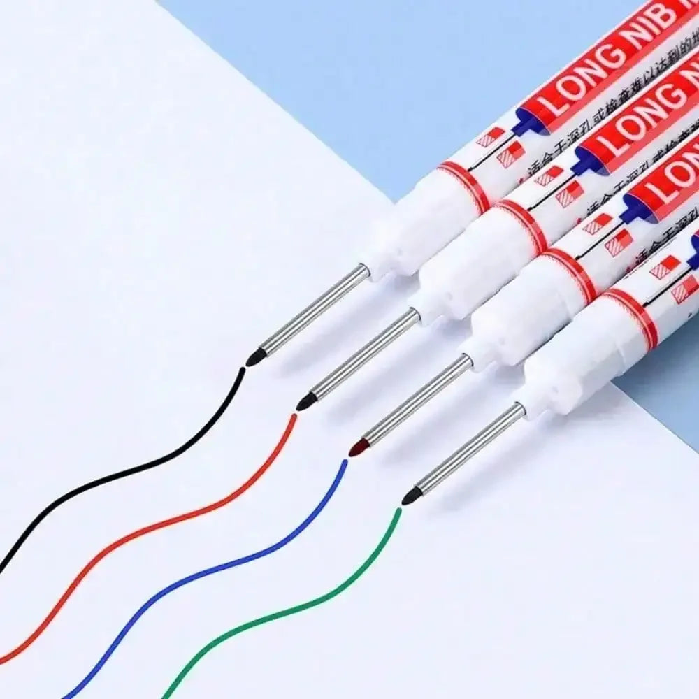 5/10/20Pcs Deep Hole Long Nib Head Markers For Metal Perforating Pen Waterproof Bathroom Woodworking Decoration Multi-Purpose