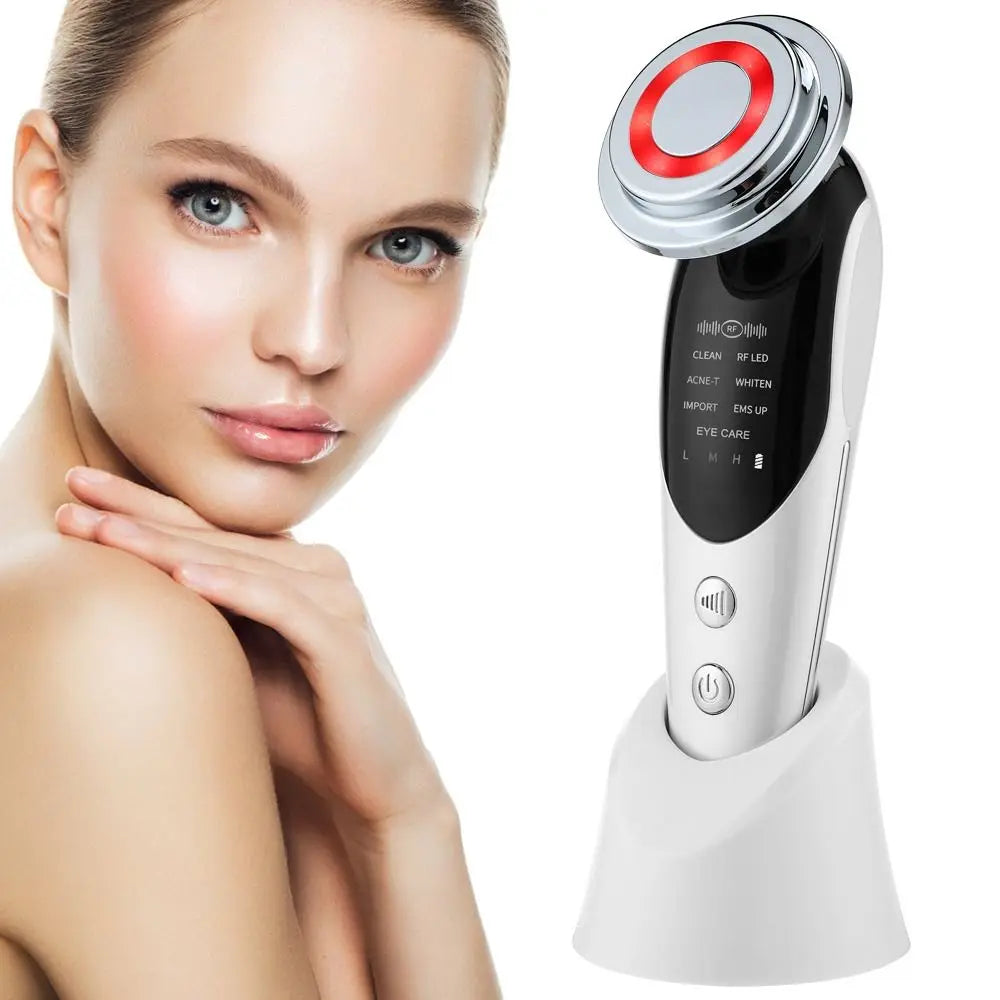 7 in 1 Facial Lifting Machine EMS Microcurrent Multifunctional Facial Slimming Device LED Photon Anti-Aging