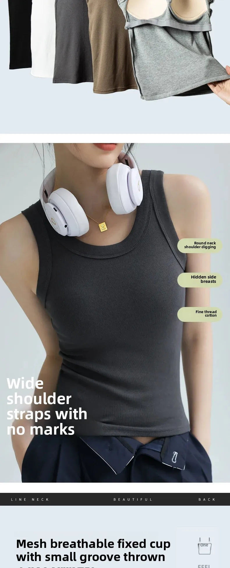 2-in-1 T-Shirt Bra Combo Top- Women's Seamless Built-in Vest,Summer Breathable Sleeveless Shirt & Casual Undershirt Sexy Top Y2k