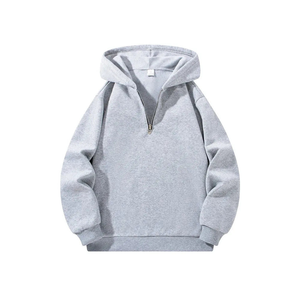 Men's Half-Zip Sweatshirt, Solid Casual Pullover