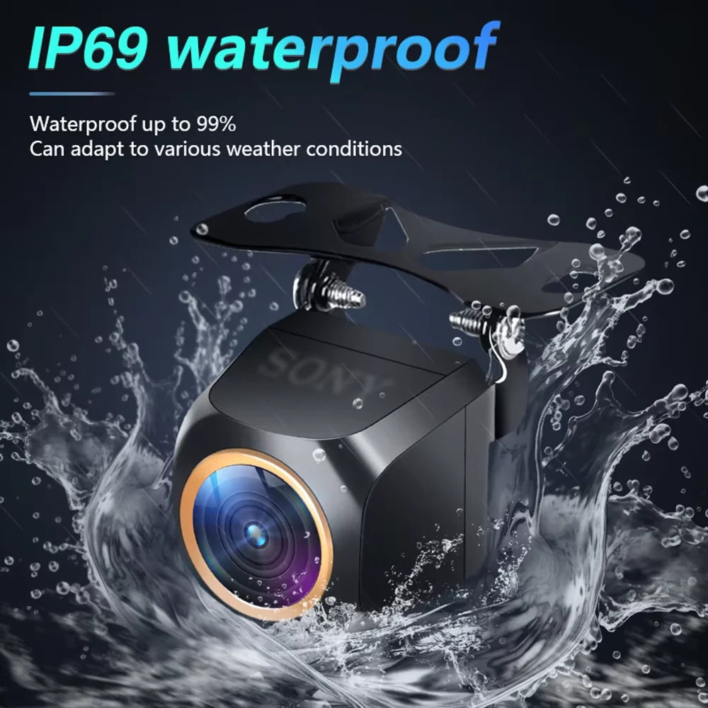 AHD 1080p Car Reversing Camera — 200° Fisheye Lens, HDR Night Vision, Front/Rear Mount