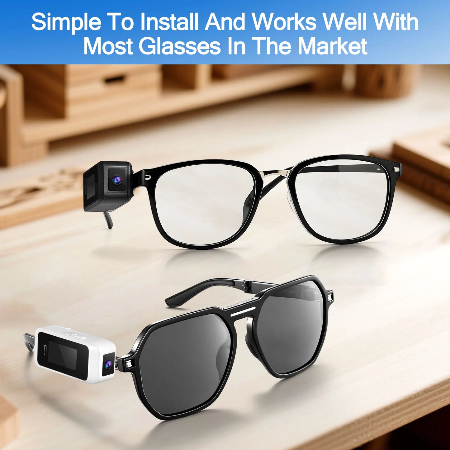 Wearable Glasses Camera — 1080P Head-Mounted POV Recorder