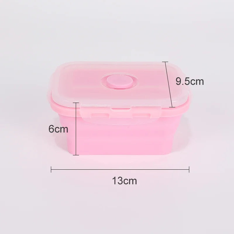 Collapsible Silicone Lunch Box - Stackable Food Storage Containers