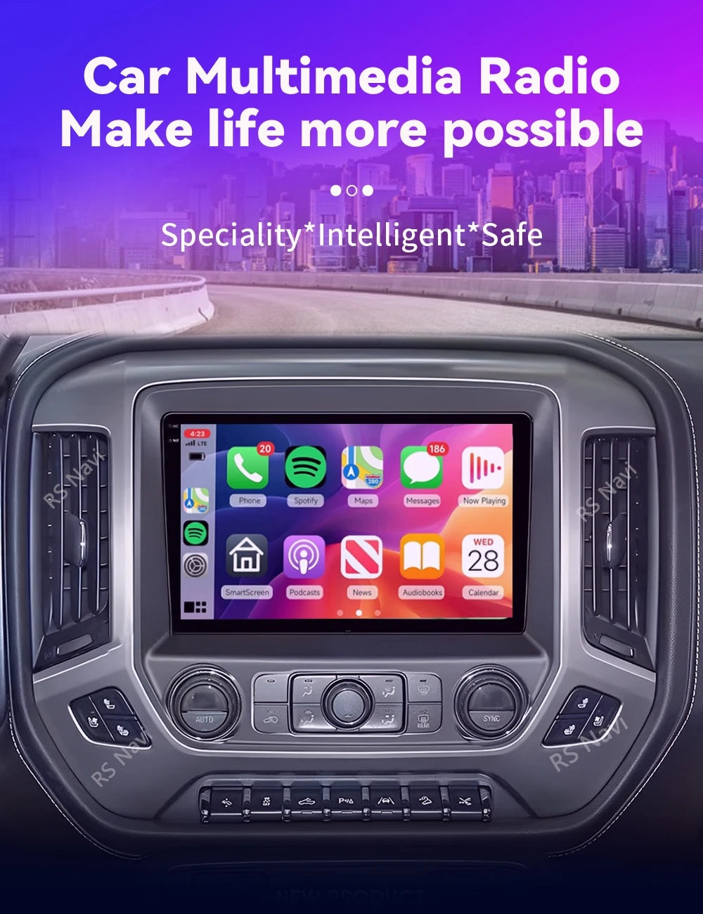 Android 16 Carplay Auto Car Radio Multimedia For Chevrolet Silverado 3 GMTK2 2014 2015 2016 2017 2018 Autoradio Stereo Head Unit