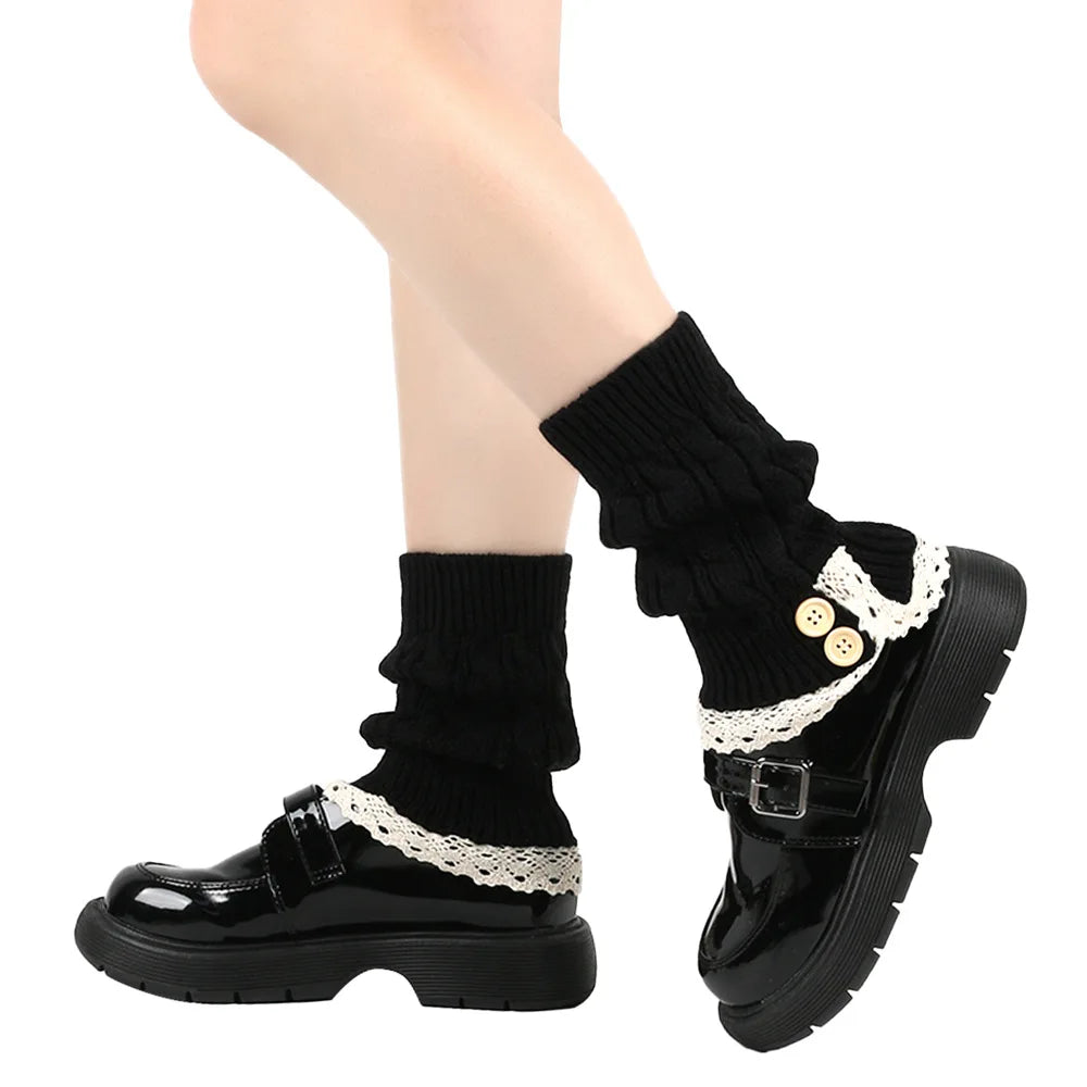 Women's Slouchy Knit Leg Warmers - Stretch Ankle Boot Cuffs - photo 7