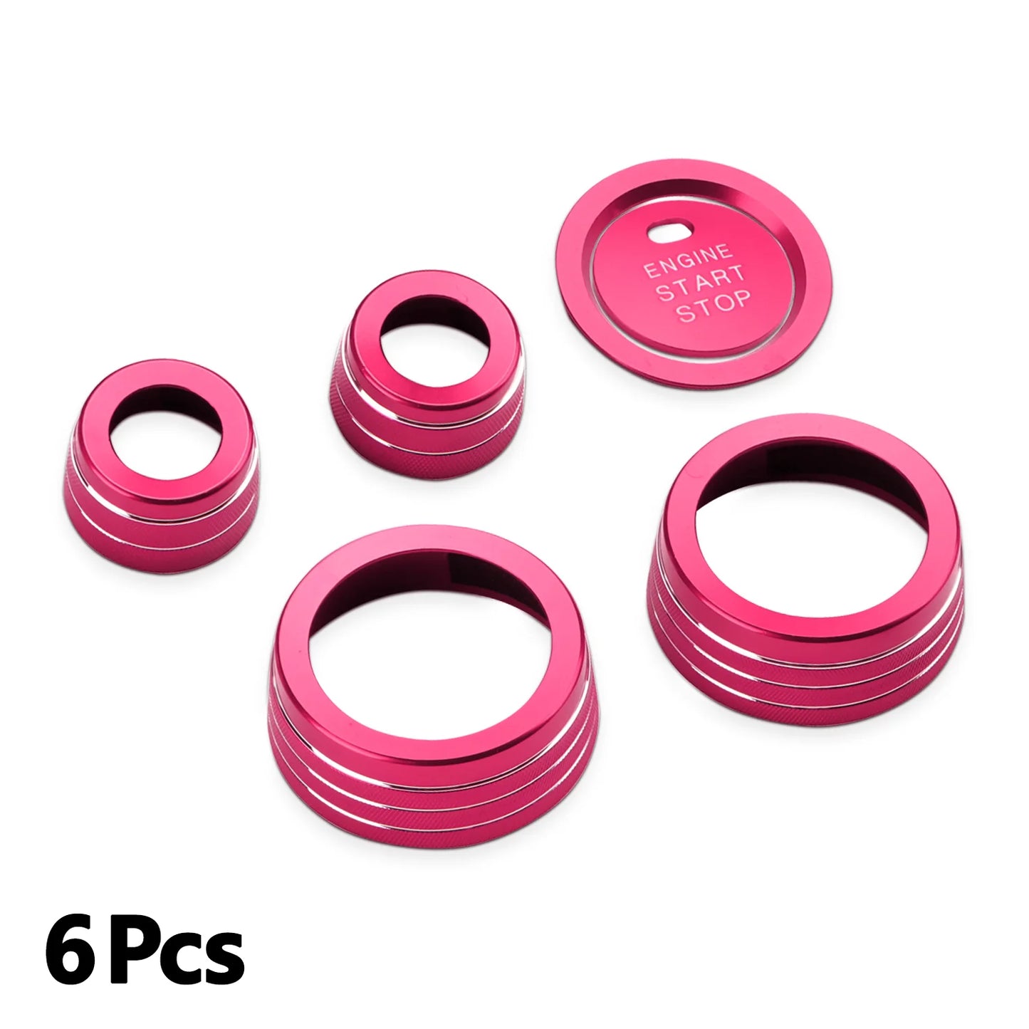 Car Engine Start Stop Button Trim Cover For Toyota RAV4 2019-2025 Center Console Air Conditioning Knob Rings Volume Switch Cover