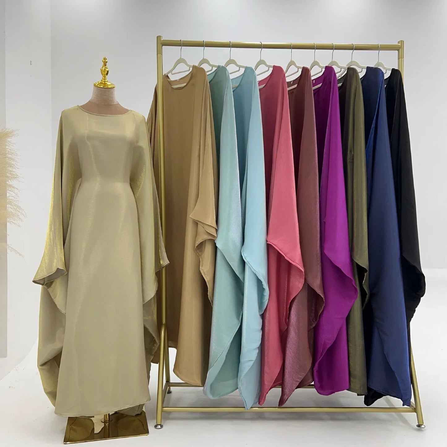 Butterfly Abaya Inside Inner Belt Muslim Party Long Dress Abayas for Women Dubai Turkey Islamic Clothing Ramadan Eid Kaftan Robe