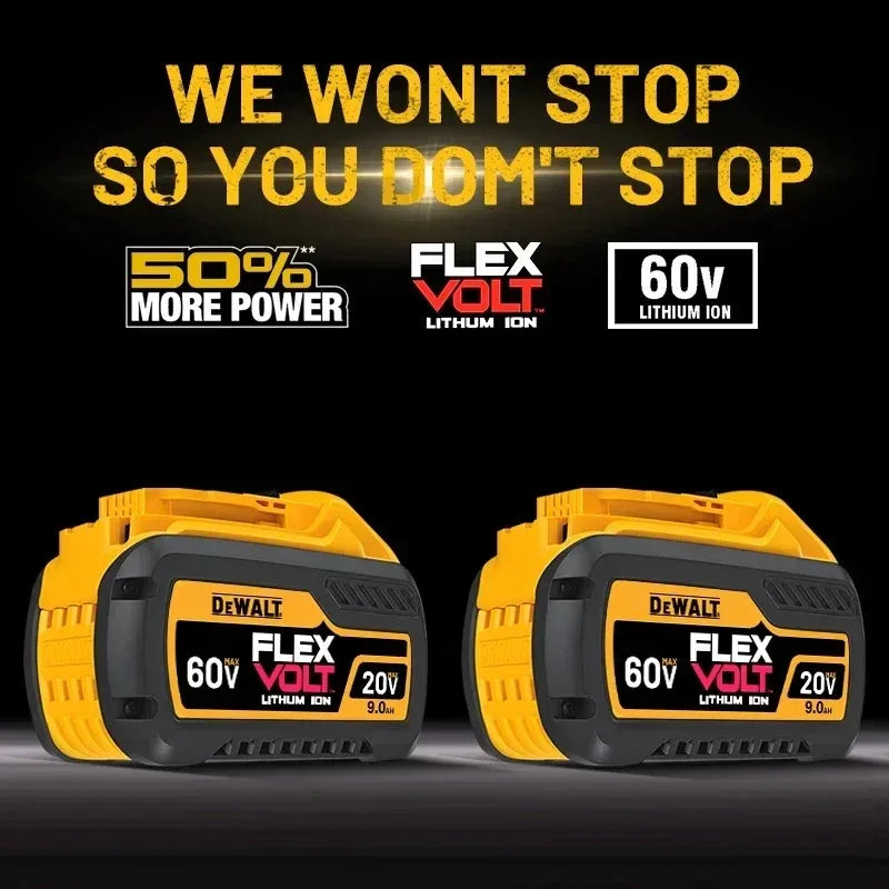 DeWALT Original Battery 20V/60V 9000mAh MAX FlexVolt for DCB606 DCB205 DCB206 DCB209 DCB182 Power Tool