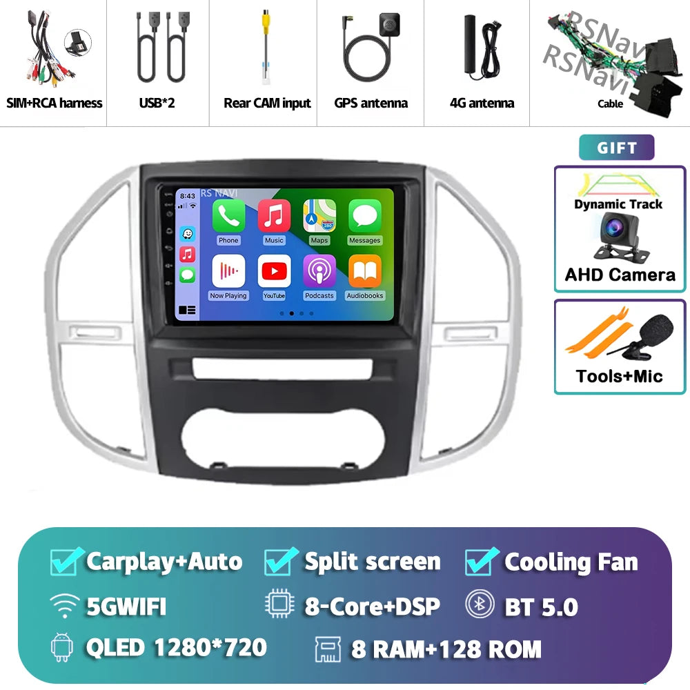 Android Car Radio Head Unit with CarPlay for Mercedes-Benz Vito W447 (2014-2020)