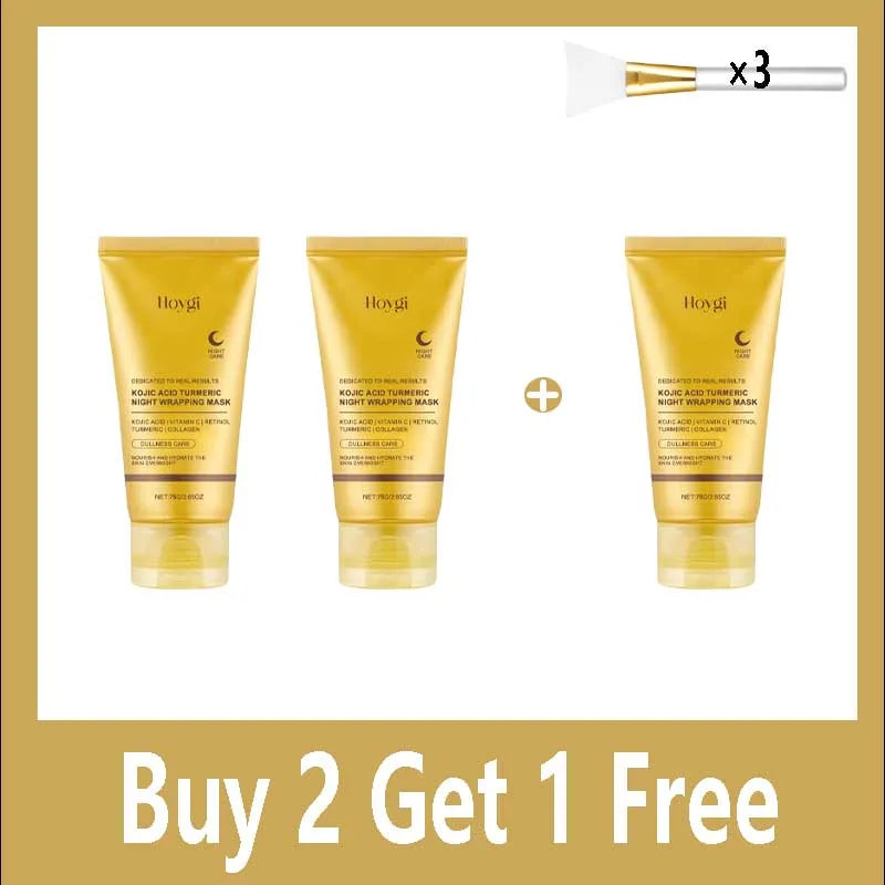 Eelhoe Turmeric & Collagen Night Peel-Off Mask 75g – Overnight Brightening, Anti-Wrinkle, Firming & Deep Hydration | Korean Skin Care