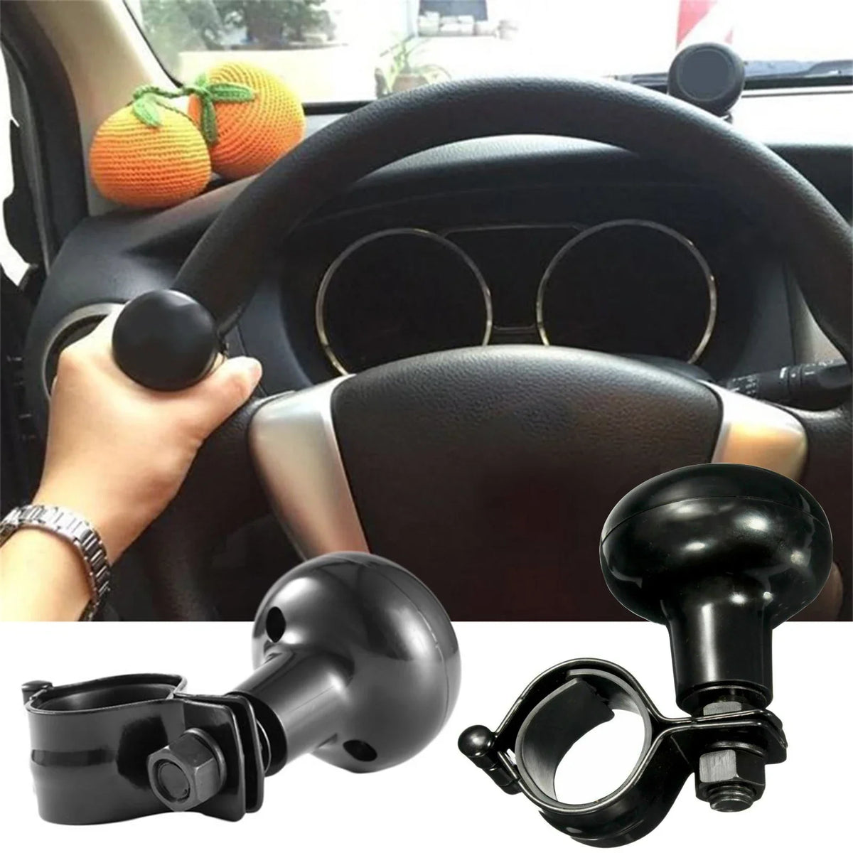 Universal Truck Heavy Car Duty Anti Slip Steering Wheel Cover Spinner Knob Handle Booster Grip Protective Auxiliary Ball Safe
