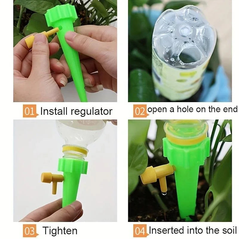 10-Piece Adjustable Drip Irrigation System – Automatic Plant Watering for Balcony, Pots & Garden