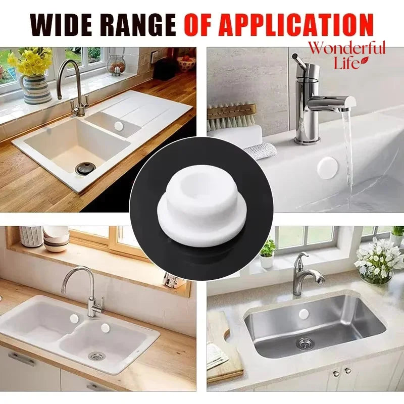 Wash Basin Overflow Cover Kitchen Bathroom Sink Hole Plug Water Level Rise Overflow Water Plug Bathtub Drainage Cover