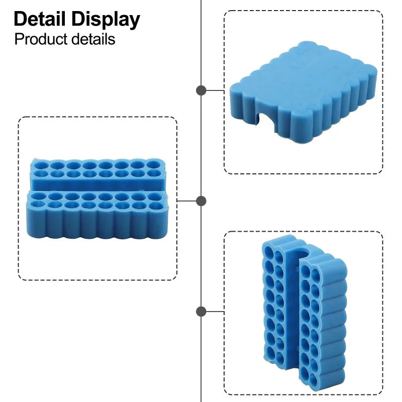 2pcs Bit Holder 32 Holes Bit Hex Shank Organiser Screwdriver Bit Holder Drill For Storage For 6.35MM Shank Storage Box