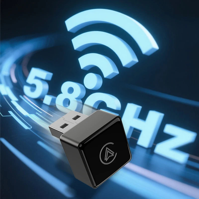 Wireless CarPlay & Android Auto Adapter, Compatible with Toyota, Volvo, Fiat, Kia, Ford & Jeep