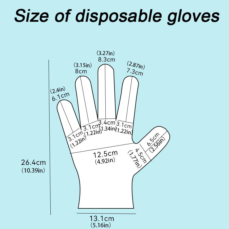 Disposable PE Gloves 200 Pcs Plastic Polyethylene Gloves for Food Handling Cleaning Protection