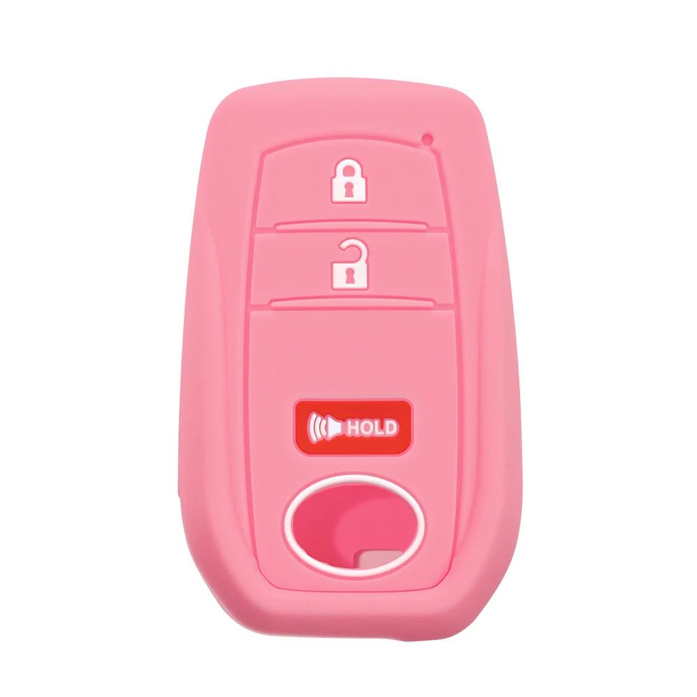 Lcyam Key Fob Cover Case Remote Protector Smooth Silicone Fits for Toyota Rav4 Corolla Camry Hilux Car Accessories Key Cover