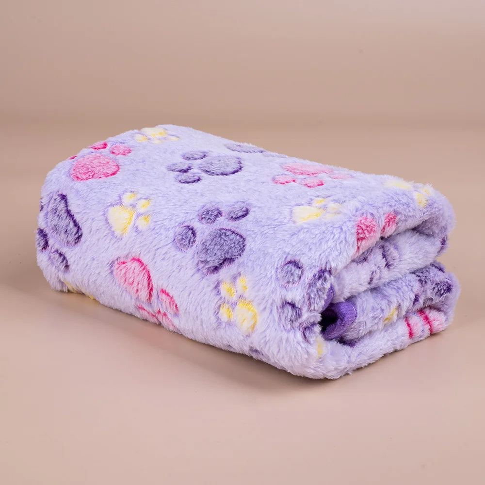 Paw Print Fleece Dog Blanket - Soft Warm Sleeping Mat for Dogs and Cats - photo 7