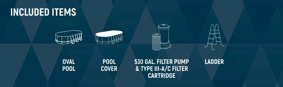 Power Steel Swim Vista 14’ x 8'2" x 39.5” Above Ground Pool, Oval Metal Frame Outdoor Swimming Pool S